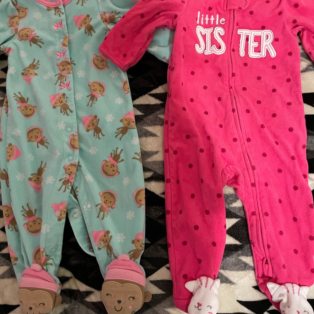 6 Baby girl 3-6 and 6 month sleepers.